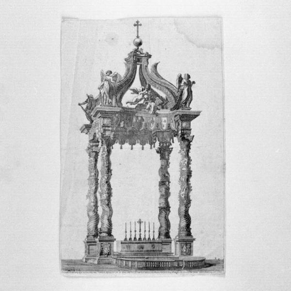 Altare di bronzo fatto da Urb. VIII sopra il sepolcro dei SS. Apos. Pietro e Pavolo nella Basilica Vaticana e messo in opera dal Caval Gio Laurenzo Bernino