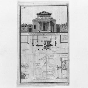 Prospetto della Chiesa Parrocchiale di Paderno vicino alle famose Conche del Naviglio nuovo e della Martesana, disegnata e diretta dall'Architetto Carlo Amati nell'anno 1801