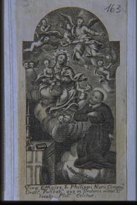 San Filippo Neri ha la visione della Madonna con Bambino