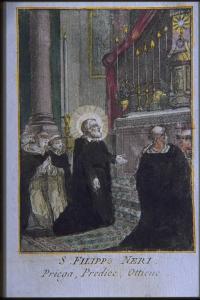 San Filippo Neri in adorazione dell'ostia