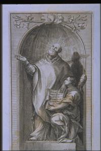 Statua di san Filippo Neri e l'angelo