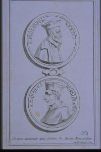 Medaglie con l'effige di san Filippo Neri e san Carlo Borromeo