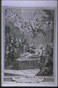 San Filippo Neri morente circondato dai confratelli