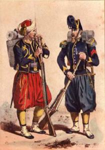 Figurini militari dell'esercito francese nel 1859