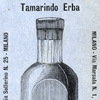Listino prezzi dei prodotti galenici e farmaceutici del 1880. Sul retro la pubblicità del Tamarindo Erba, Archivio storico Carlo Erba
