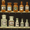 Catalogo dei prodotti Carlo Erba 1896. Bottiglie con etichetta vetrificata e decorata. Archivio storico Carlo Erba