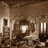 Arcore, Villa Vittadini, fotografia di inizio secolo della “Sala col boudoir” e dello “Studio” (Fototeca ISAL)